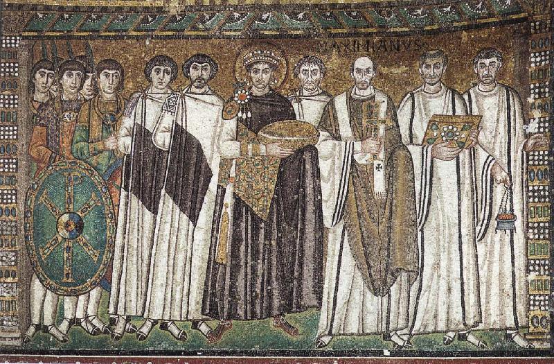 unknow artist Justinian, Bishop Maximilian Annus and entourage